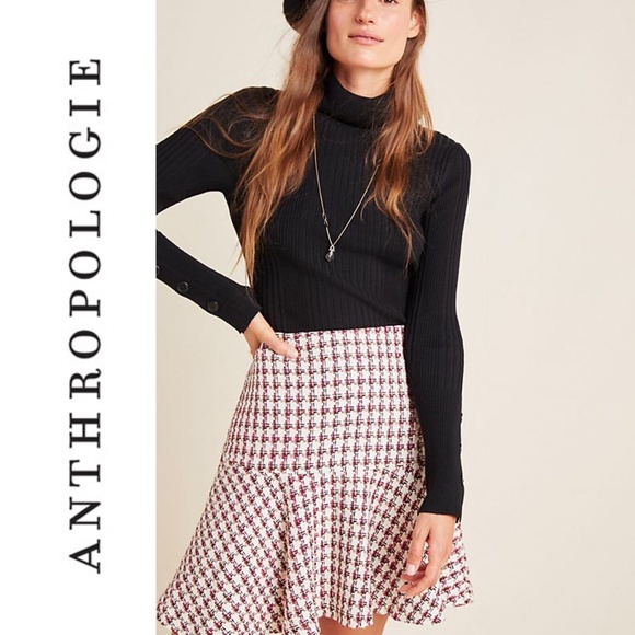 Anthropologie Dresses & Skirts - Maeve Bobbie Plaid Flounced Mini Skirt